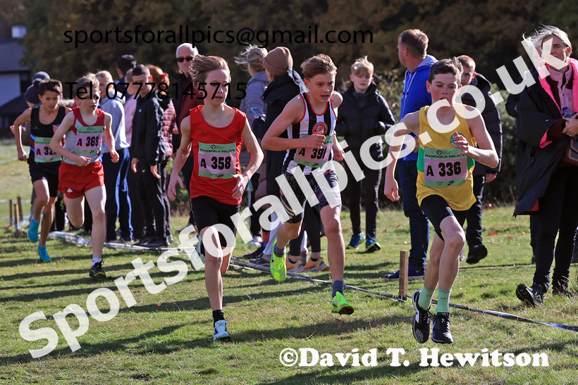 Boys Under-13s 2025 National Cross Country Relays, Berry Hill Park, Mansfield. Photo: David T. Hewitson/Sports for All Pics
